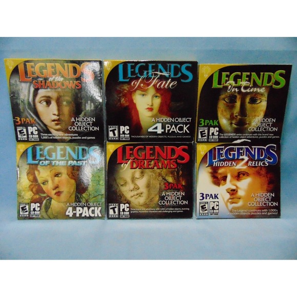 Legends Hidden‎ Objects Collection PC Games by Brain Games (6 Discs, 20 Games) - Picture 1 of 12